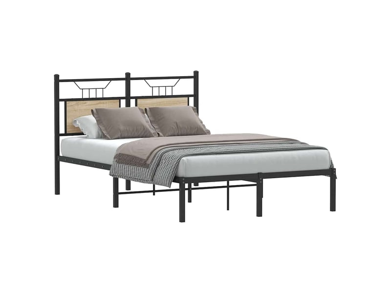  Lit double- lit adulte -  cadre de lit sans matelas chêne sonoma 120x200 cm  - Conforama B