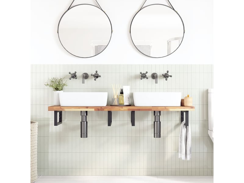  Dessus de meuble de salle de bain non traité bois d'acacia shl4711  - Conforama A