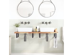 Dessus de meuble de salle de bain non traité bois d'acacia shl4711