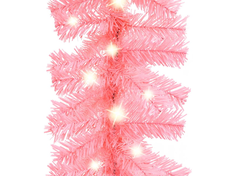  Guirlande de noël avec lumières led 20 m rose  - Conforama E