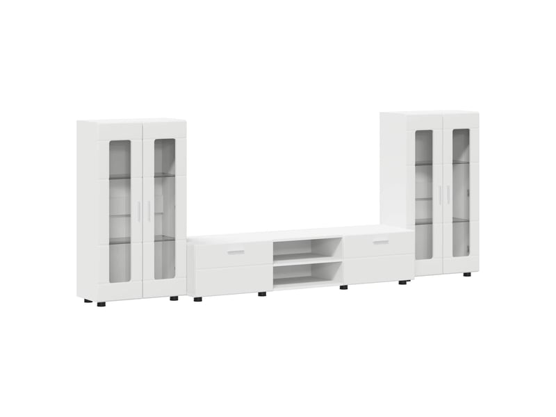  Ensemble meuble tv - banc tv - meuble de rangement florin 3 pcs blanc bois d'ingénierie  - Conforama A