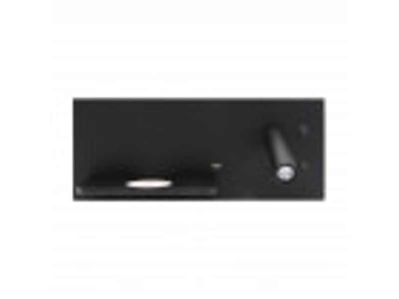  Applique murale fabrilamp velazquez noir led intégrée 2 w 130 lm 4000 k 14x35x14 cm 17136DE09 - Conforama B