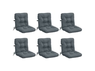 Lot de 6 coussins de chaise à dossier haut vianen cf59398
