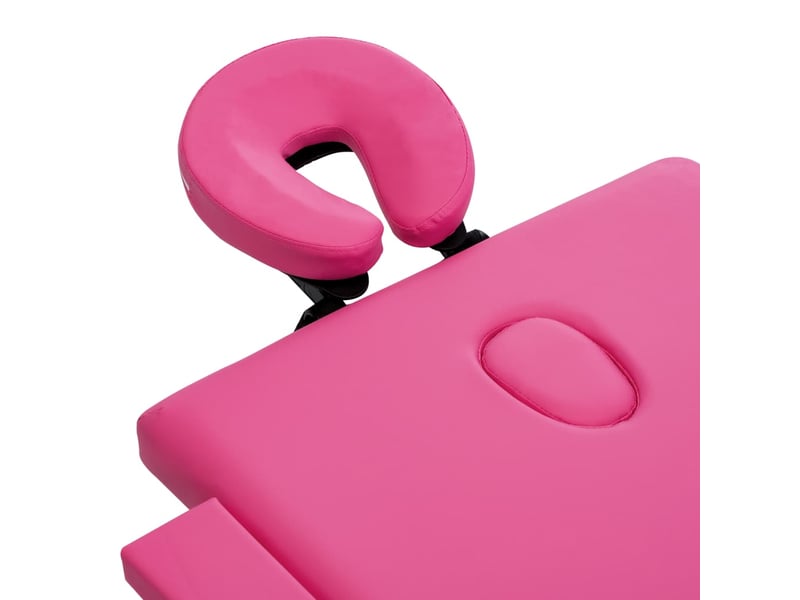  Table de massage pliable 2 zones inox rose 02_0001809  - Conforama D