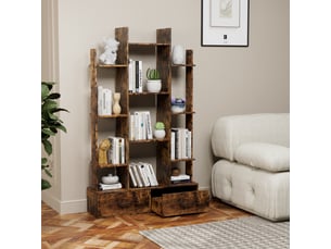 Vitrine coloris marron 2 étagère(s) <strong></strong> <strong></strong> - 86 cmx140.5 cm