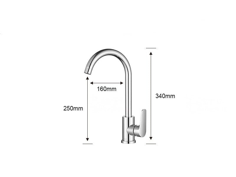  Robinet mitigeur monocommande évier de cuisine chromé  - Conforama B