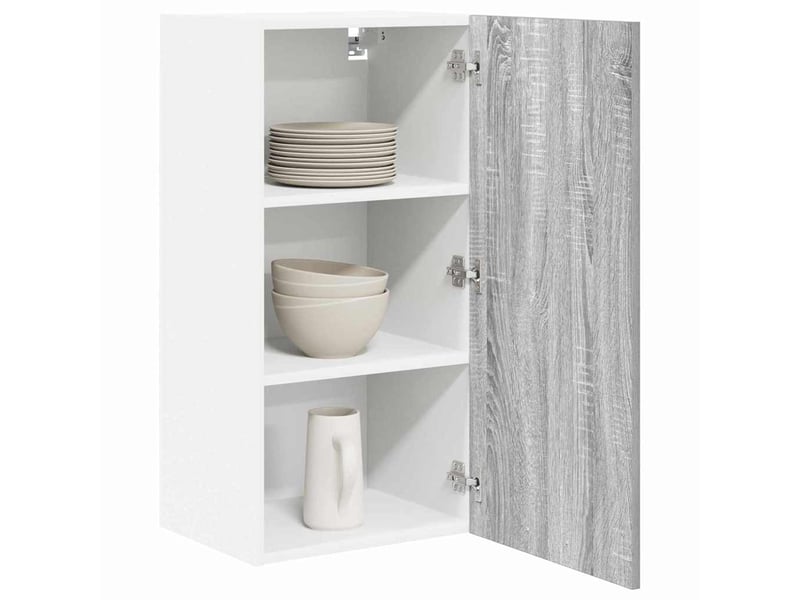  Meuble de rangement, armoire suspendue gris sonoma et blanc 40x31x80cm  - Conforama C