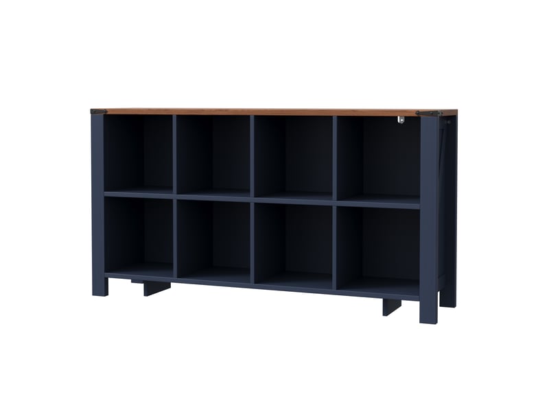 Buffet avec 8 compartiments de rangement, 140 x 34 x 75 cm - Conforama D