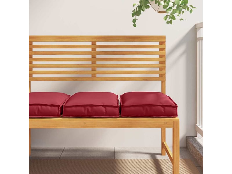 Lot de 2 coussins pour chaise, coussins d'extérieur tissu oxford bordeaux 40 x 40 x 8 cm cf50045 - Conforama B