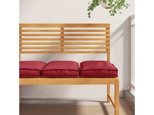 Lot de 2 coussins pour chaise, coussins d'extérieur tissu oxford bordeaux 40 x 40 x 8 cm cf50045