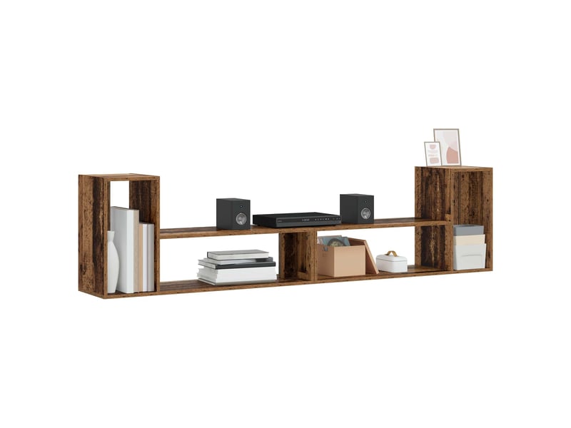  Meuble tv - banc tv - meuble de rangement 100 x 30 x 50 cm bois ancien bois d'ingénierie  - Conforama C