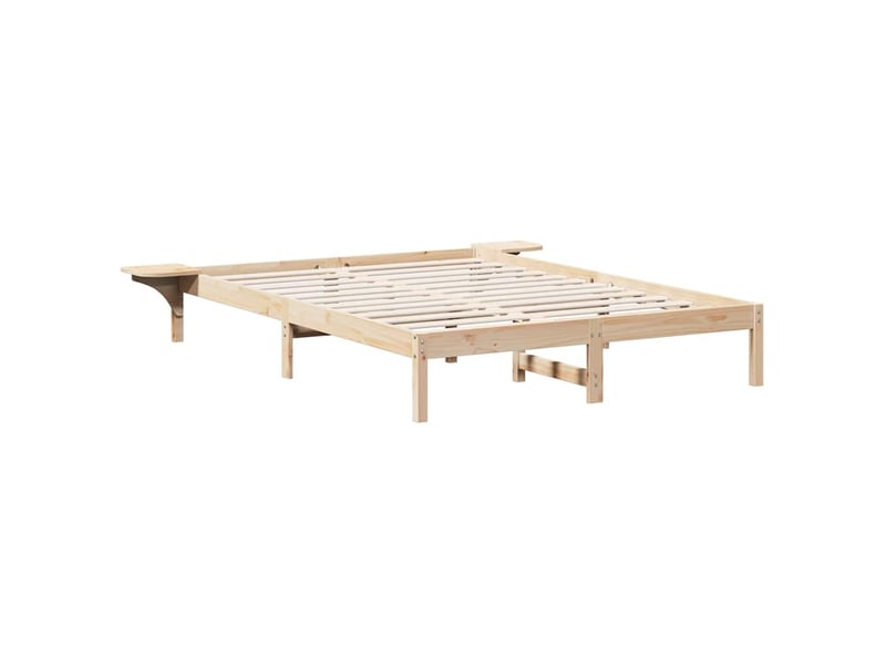  Lit double- lit adulte -  cadre de lit naturel 160 x 200 cm pin massif  - Conforama C
