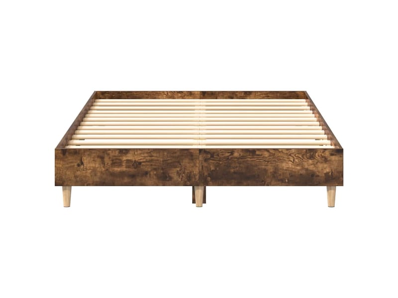  Lit double- lit adulte -  cadre de lit sans matelas chêne fumé 120x190 cm bois ingénierie  - Conforama D