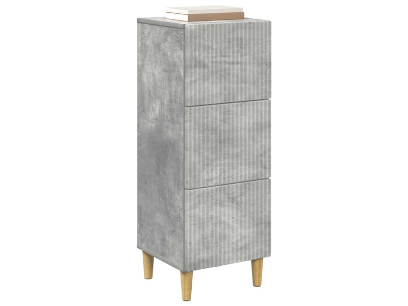  Armoire de rangement bureau, armoire à tiroirs gris béton 33 x 34,5 x 90 cm shl1408  - Conforama C