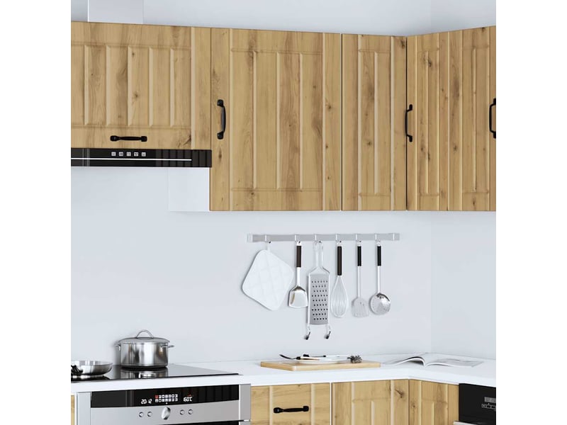 Armoire murale de cuisine lucca chêne artisanal bois ingénierie shl1730 - Conforama C