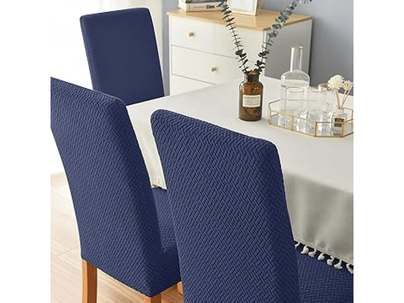  Housses de chaises bleu marine, housses de chaises de salle à manger douces et extensibles, très faciles à nettoyer, motif floral, adaptées à la déco XLH-ZLS-009250ZLS - Conforama D