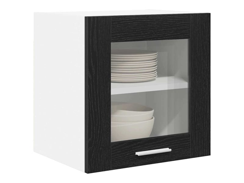  Meuble de rangement cuisine, armoire suspendue chêne noir 40x31x40cm bois d'ingénierie  - Conforama C