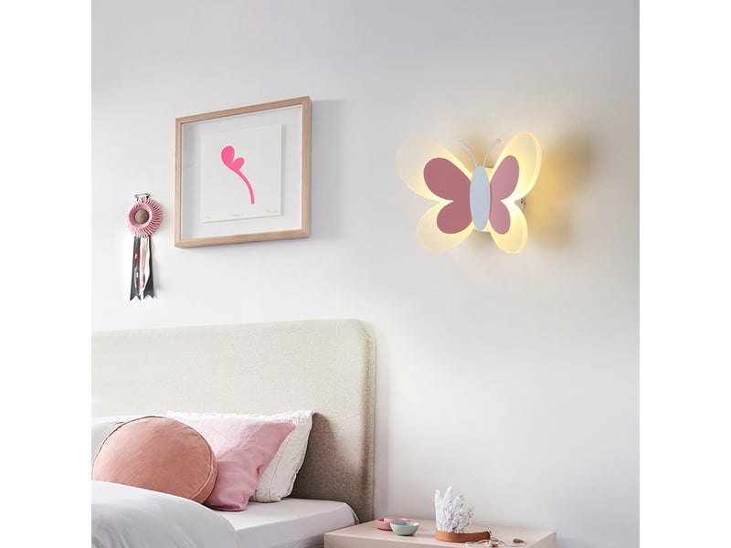  Applique murale led 16w  créative papillon pour chambre enfant couloir escalier lumière chaude  - Conforama B