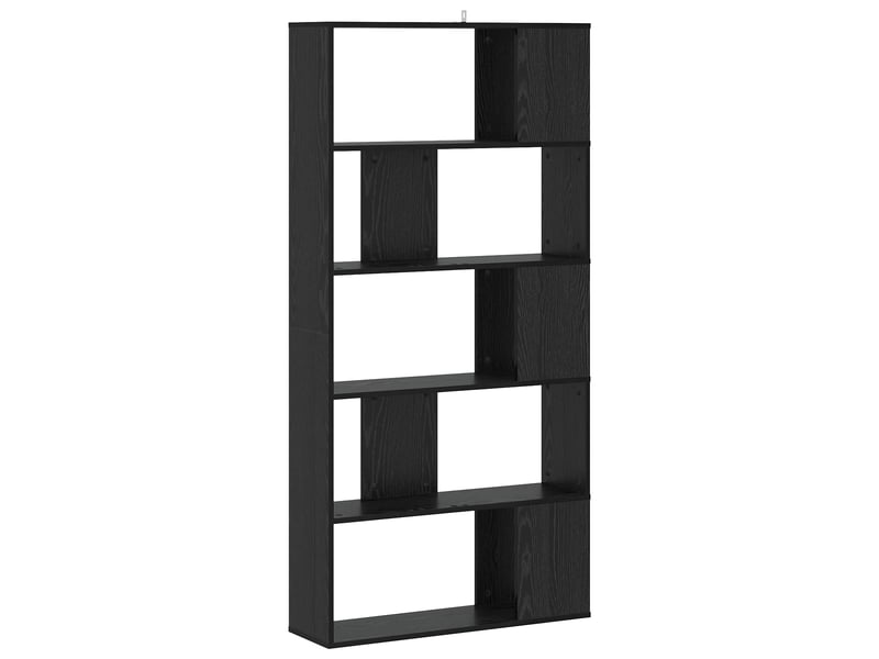  Bibliothèque, meuble de rangement salon chêne noir 80,5 x 23,5 x 162,5 cm pb  - Conforama E
