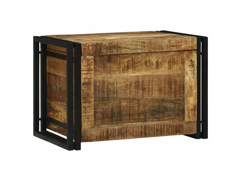  Boîte de rangement, coffre de rangement marron et noir 60x40x41 cm  - Conforama C