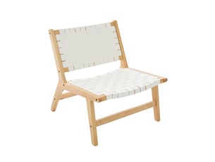 Fauteuil fixe <strong>OKMYHOME</strong> <strong></strong> Simili blanc vendu A l'unité