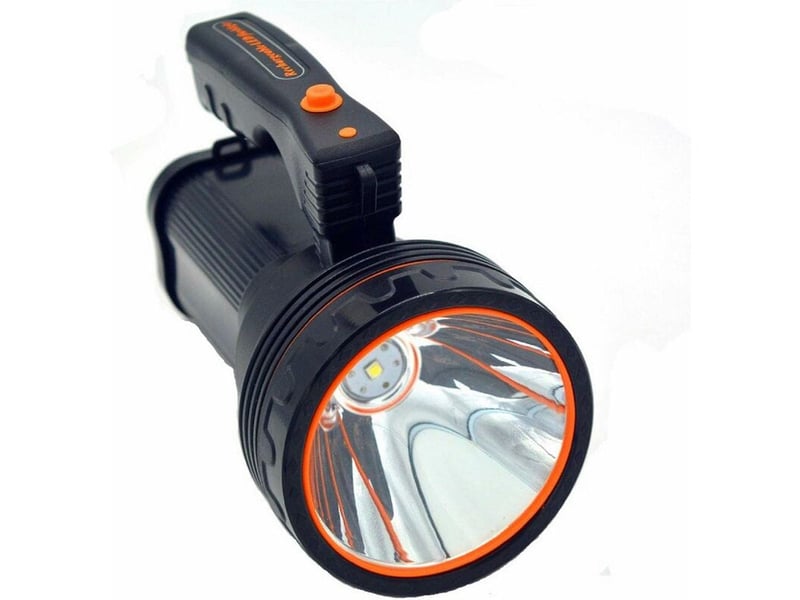  Lampe de poche à del rechargeable de 7000 lumens brillante avec bords tranchants , noir, 1  - Conforama A