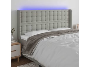 Tete de lit A poser largeur 203 cm <strong></strong> <strong></strong> argenté
