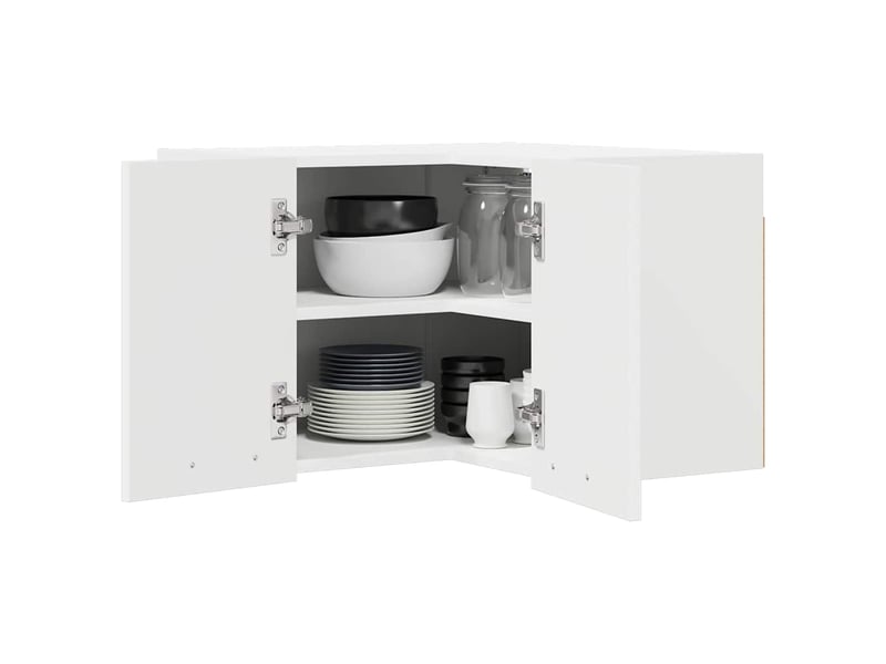 Meuble de rangement cuisine, armoire suspendue blanc 57x57x40cm bois d'ingénierie - Conforama C