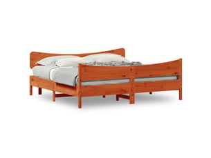 Lit 2 places 180x200 cm    coloris marron