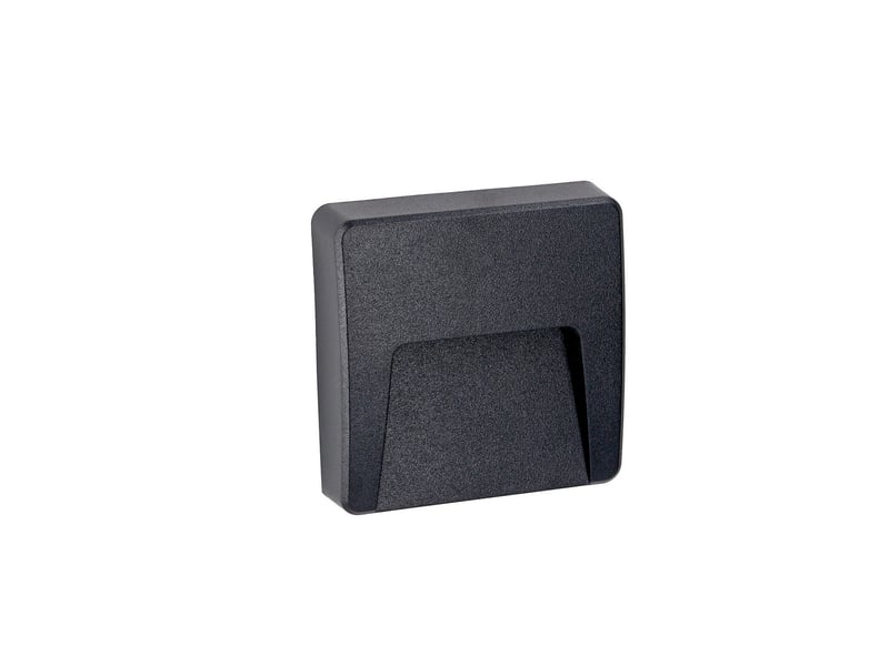  Leds c4 kairo applique murale extérieure encastrée à led noire 2,9 w, température de couleur 2700-3200-4000 k, ip65, interrupteur marchearrêt  - Conforama A