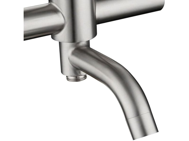  Robinet mitigeur de douche, plage d'installation : 13-17 cm, surface brossée, système de salle de bain maison et jardin bricolage  - Conforama E