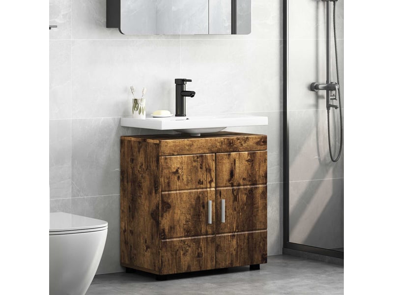  Ensemble d'armoire de salle de bain tulum chêne fumé cf62978  - Conforama B