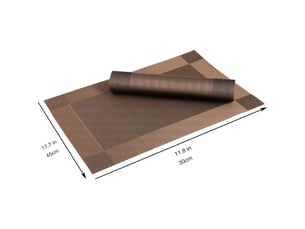 Sets de table pvc antidérapant lavable résiste à la chaleur rectangulaire vinyle set de table pour restaurant, table à manger en cuisine ou salle à manger, 45 x 30 cm lot de 6