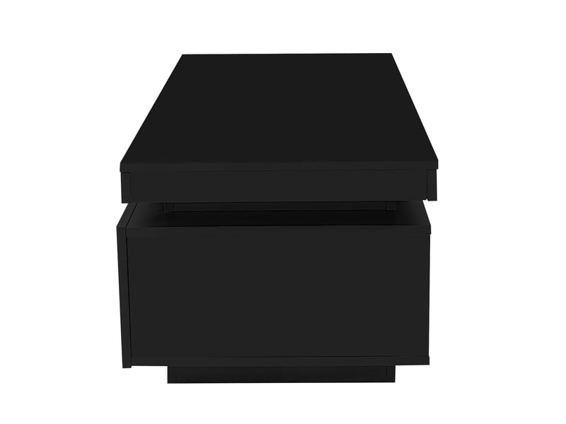  Ensemble meuble tv mural - noir brillant - éclairage led intégré - dimensions meuble tv 181x38x38 cm  - Conforama E