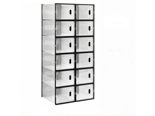 Boîtes rangement modèle modular, 12 pièces empilables, chaussures, livres, jouets, placard, salle bain