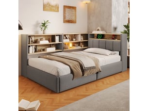 Lit banquette 90x200 cm <strong></strong>  <strong>Bliss Lite</strong> coloris gris