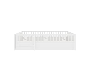 Lit simple 140x190 cm MAISONORA   coloris blanc