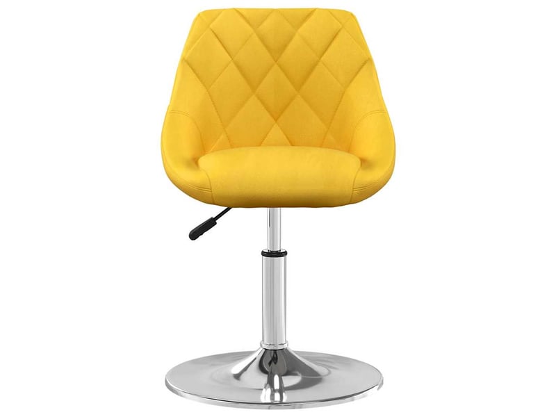  Lot de 4 chaises pivotantes à manger, chaises de cuisine jaune moutarde velours cf29958  - Conforama C