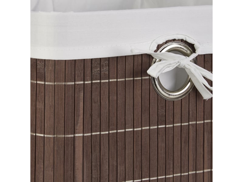  Corbeille panier de rangement pliable 20 x 31 x 31 cm idéal rangement décoratif style naturel en bambou marron 13_0005768  - Conforama D