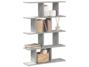 Étagère cube murale 12 compartiments gris béton bois ingénierie cf41342