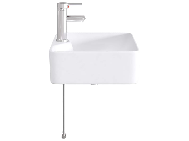 Lavabo de salle de bain avec robinet et évacuation chrome shl7105 - Conforama E
