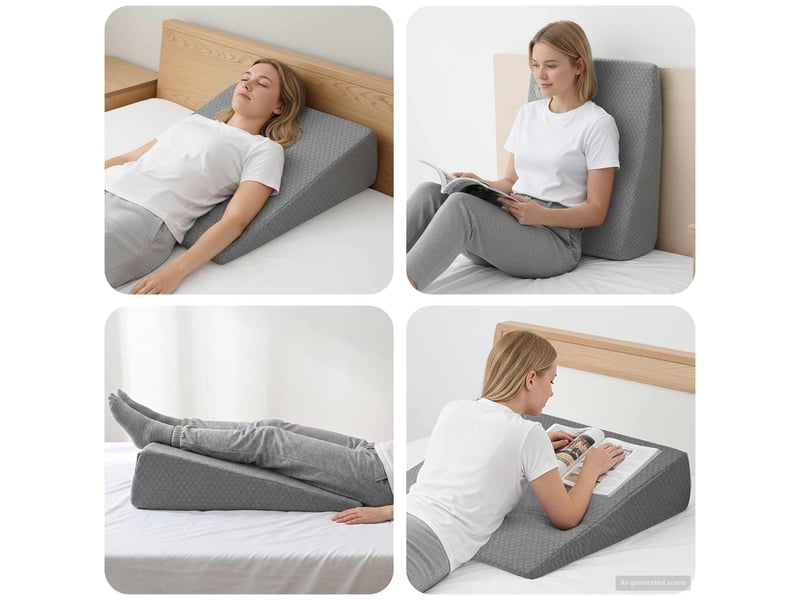  Coussin en coin 69 x 64 x 19 cm moyen mousse à mémoire de forme cf56451  - Conforama B