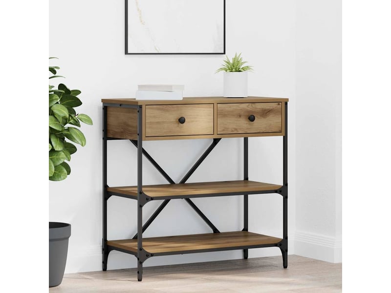 Table console - table d'appoint - table d' entrée marron 75 x 34,5 x 75 cm bois - Conforama B