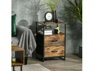 Commode 2 tiroir(s)    <strong>VIVRYN</strong> <strong></strong> coloris marron largeur 40 cm