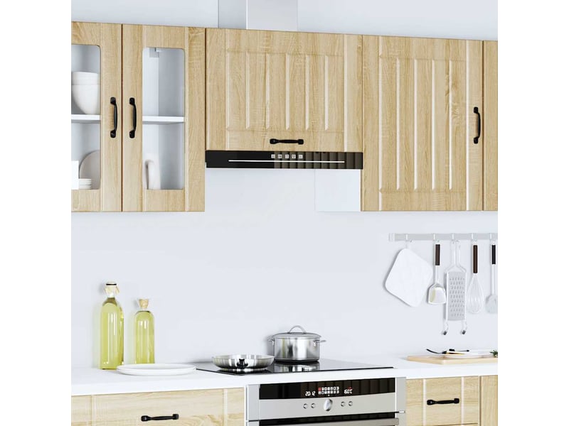  Meuble de rangement, armoire murale de cuisine lucca chêne sonoma bois ingénierie shl3022  - Conforama D