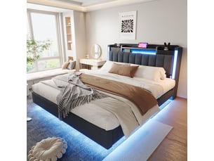 Lit 2 places 160x200 cm   Fay Lum coloris gris