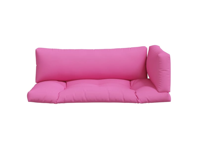  Lot de 3 coussins de palette, coussins de canapé rose tissu oxford cf59700  - Conforama D