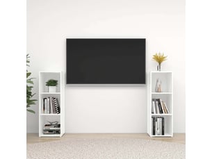 Meuble tv coloris blanc 107 cm <strong></strong>  <strong></strong>