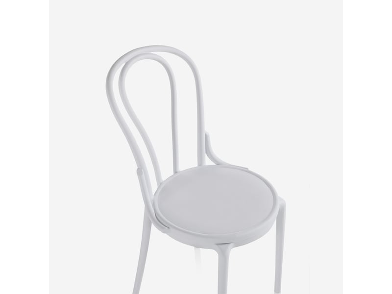  Ensemble de 4 chaises en polypropylène pour cuisine et salle à manger fly - blanc  - Conforama E