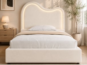 Lit simple 90x200 cm <strong>BIQZUYA</strong>  <strong></strong> coloris blanc